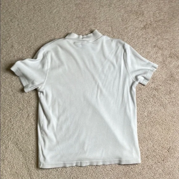 Basic Editions White Fitted Short Sleeve Mock Turtleneck - Picture 3 of 3